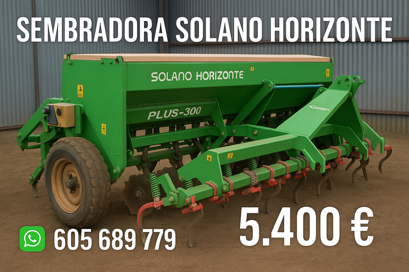 SEMBRADORA USADA SOLANO HORIZONTE PLUS-300 CON REJAS DE TUNGSTENO